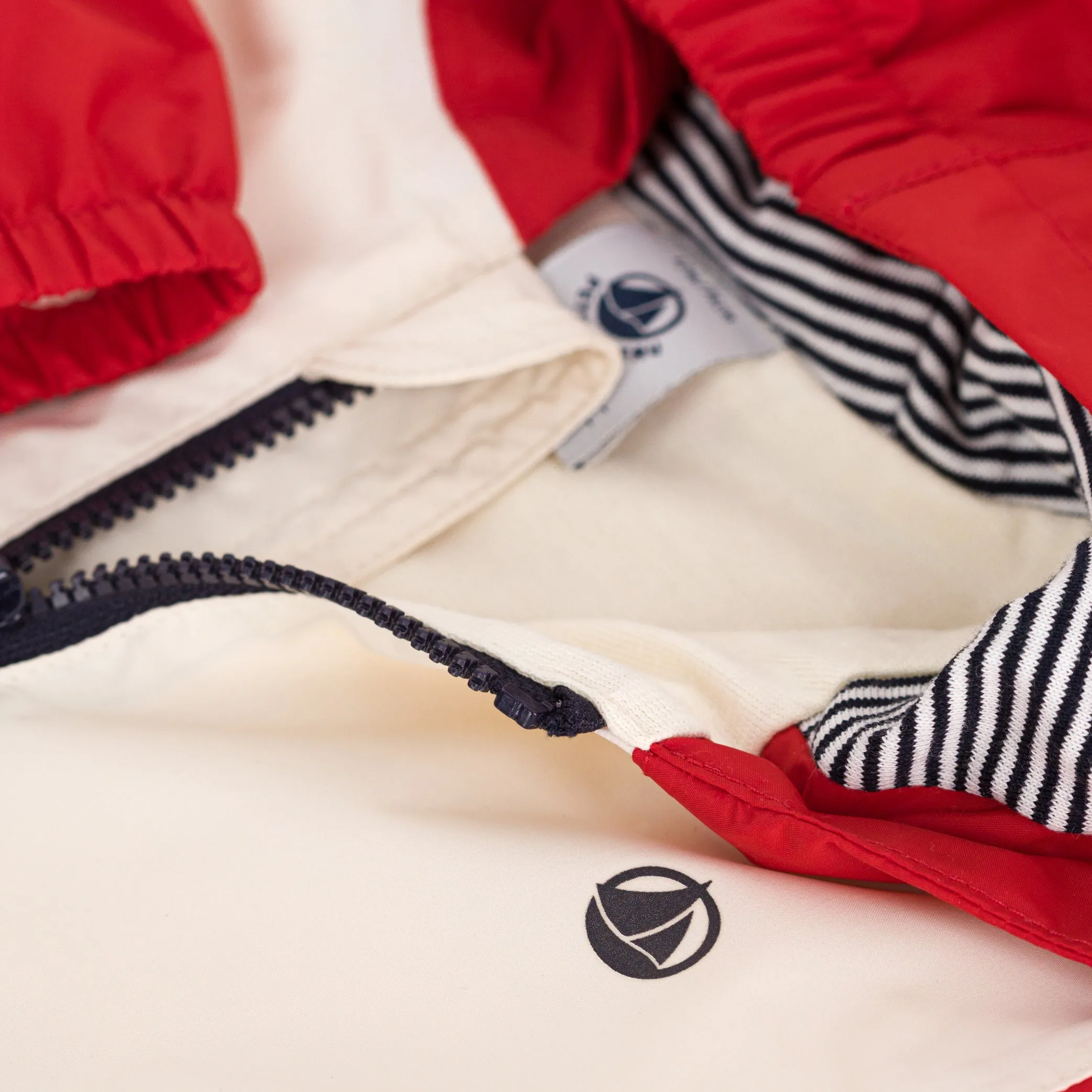 Baby Boys Red And White Embroidered Logo Jacket