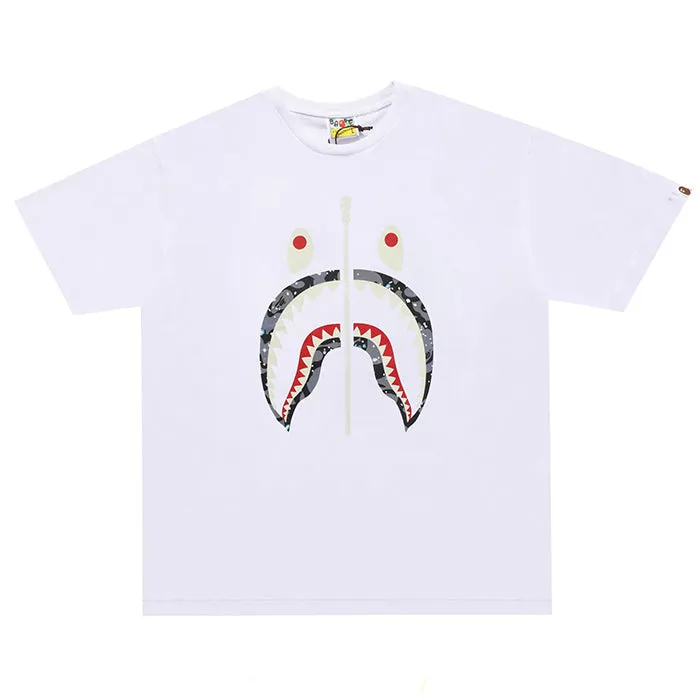 BAPE Glow Color Camo Shark T-Shirts