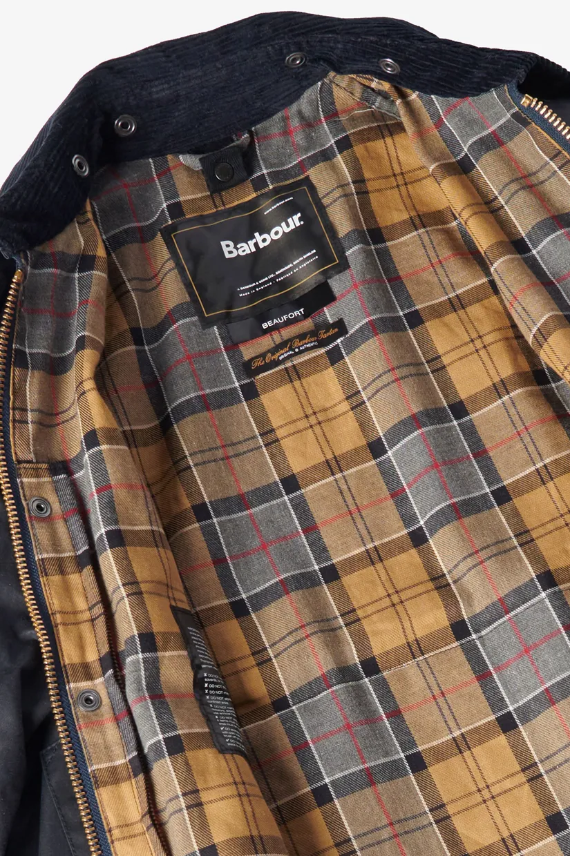 Barbour Beaufort Wax Jacket - Navy