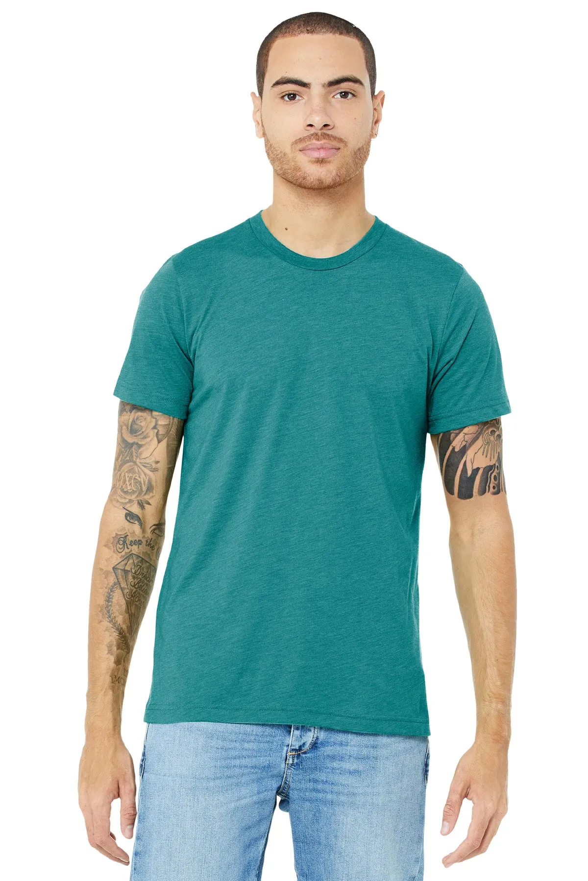 BELLA CANVAS  Unisex Triblend Short Sleeve Tee. BC3413 Teal Triblend