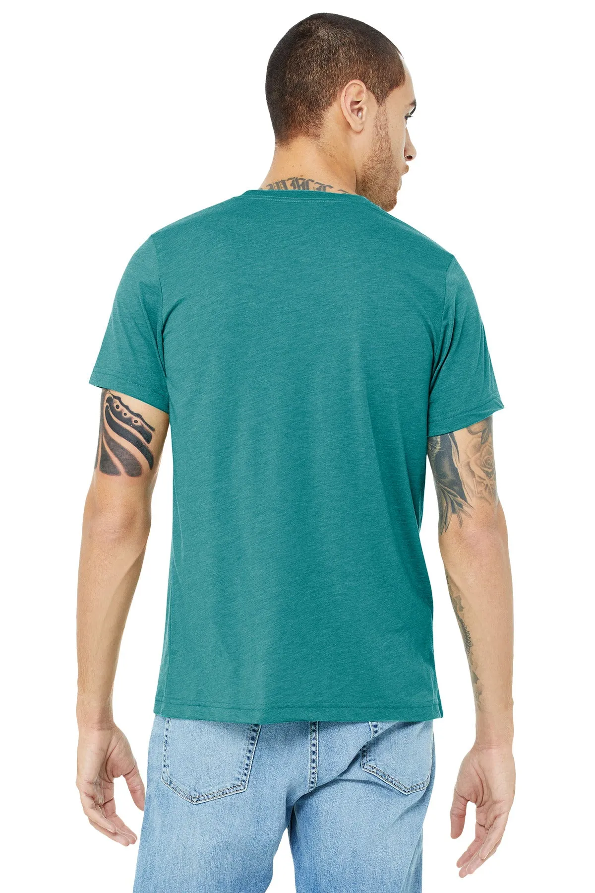 BELLA CANVAS  Unisex Triblend Short Sleeve Tee. BC3413 Teal Triblend