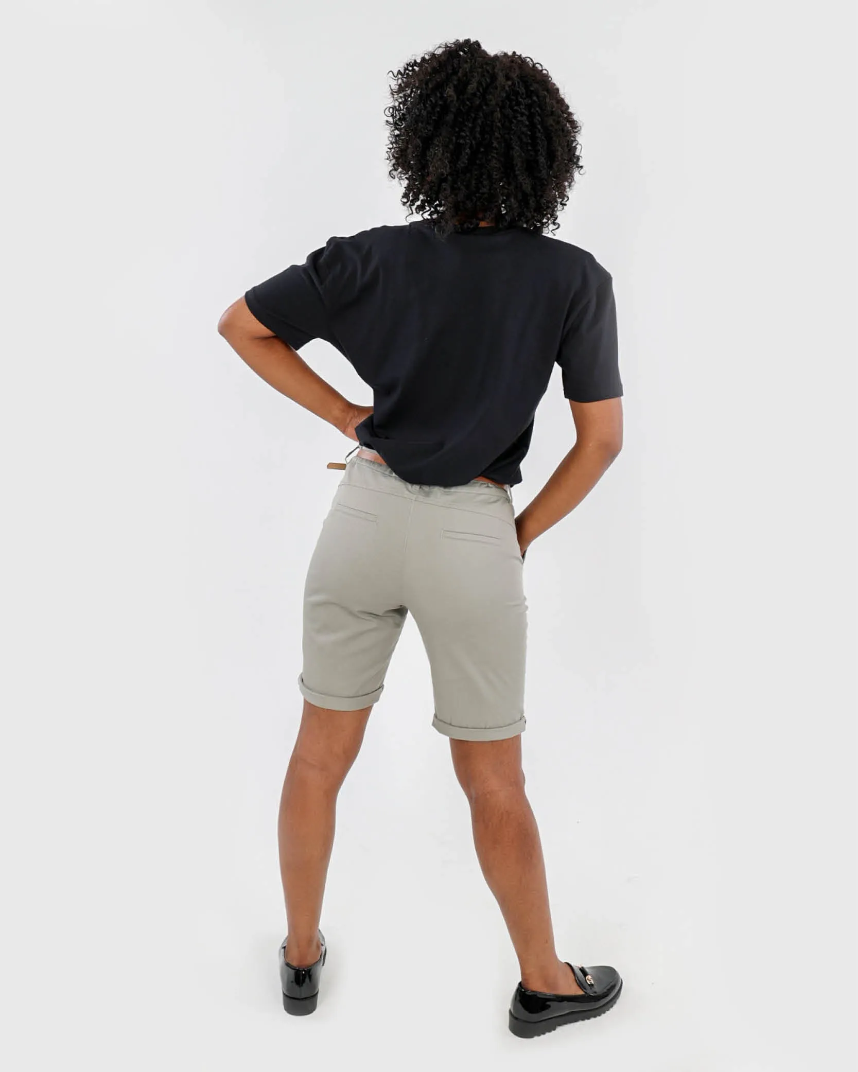Belted Chino Bermuda Shorts
