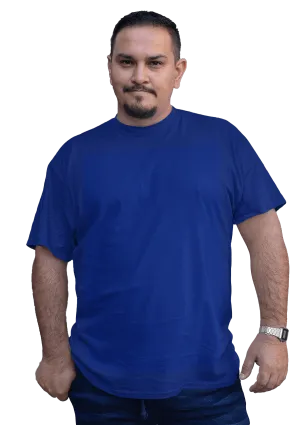 Big & Tall Royal Blue Airlume Cotton T-Shirt - Sizes 2X-6