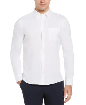 Big & Tall Untucked Total Stretch Solid Shirt - White