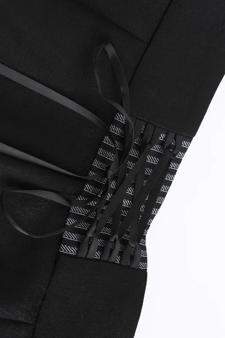 Black Eternal Dawn Retro Elegant Handsome Neutral Prince Gothic Ouji Shorts