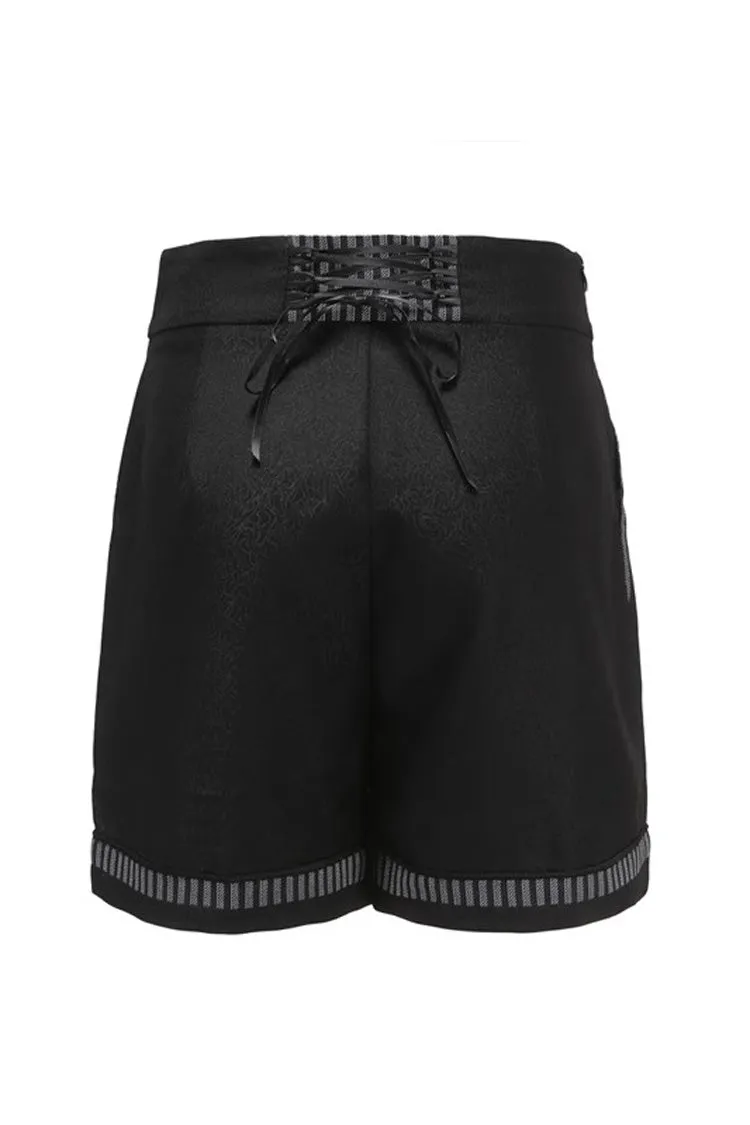 Black Eternal Dawn Retro Elegant Handsome Neutral Prince Gothic Ouji Shorts