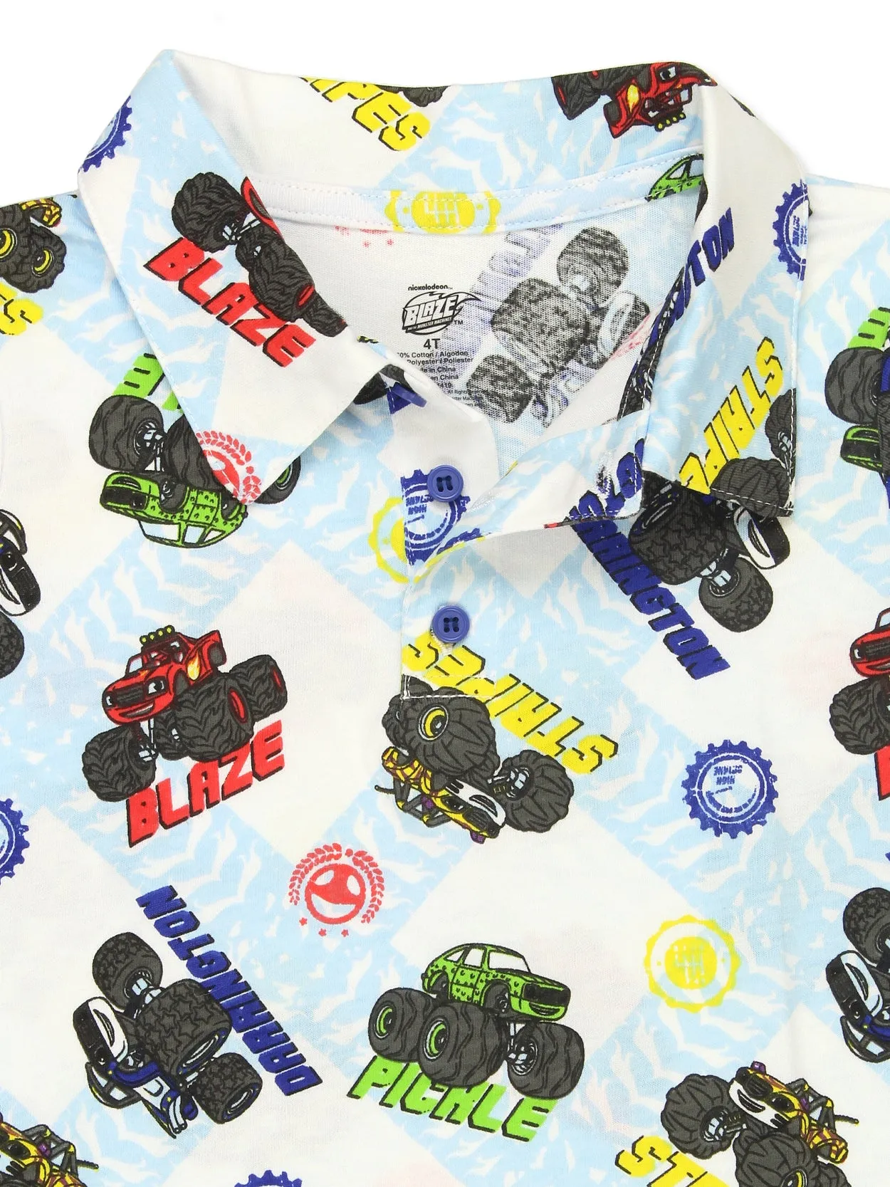 Blaze and the Monster Machines Collared Short Sleeve Polo T-Shirt
