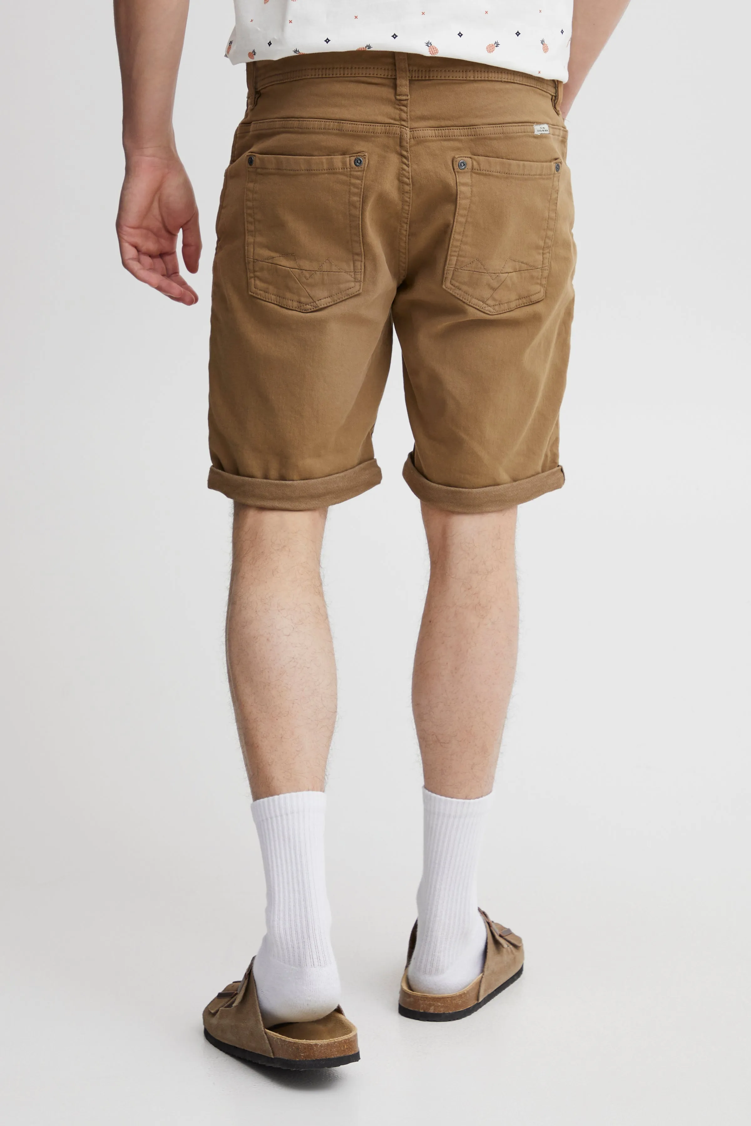 Blend Tan Stretch Denim Shorts