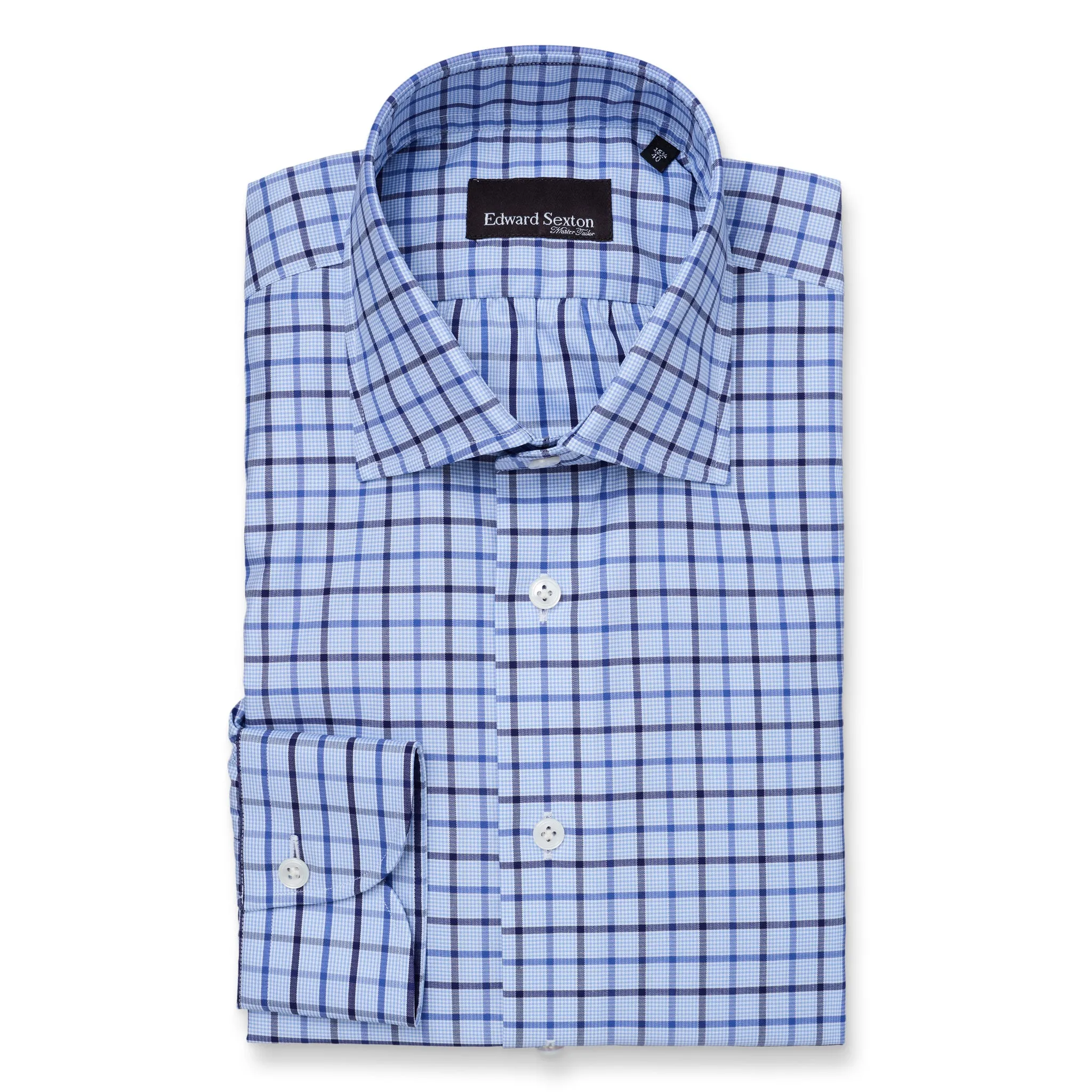 Blue Check Classic Collar Shirt