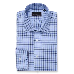 Blue Check Classic Collar Shirt
