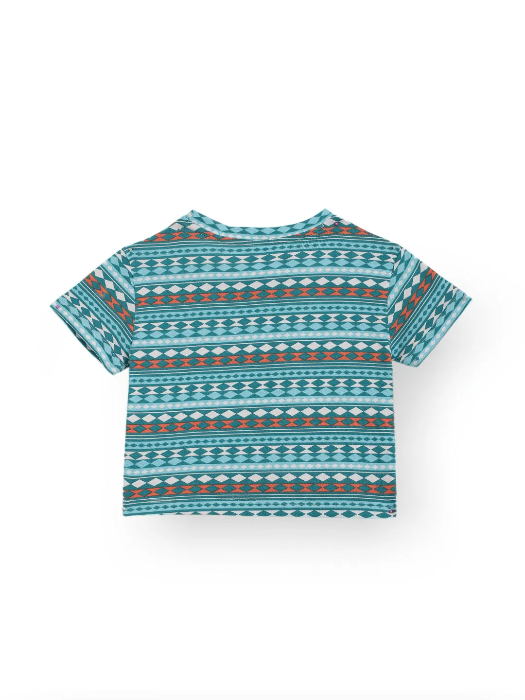 BLUE GREEN SUMMER GIRLS T-SHIRT - BLUE