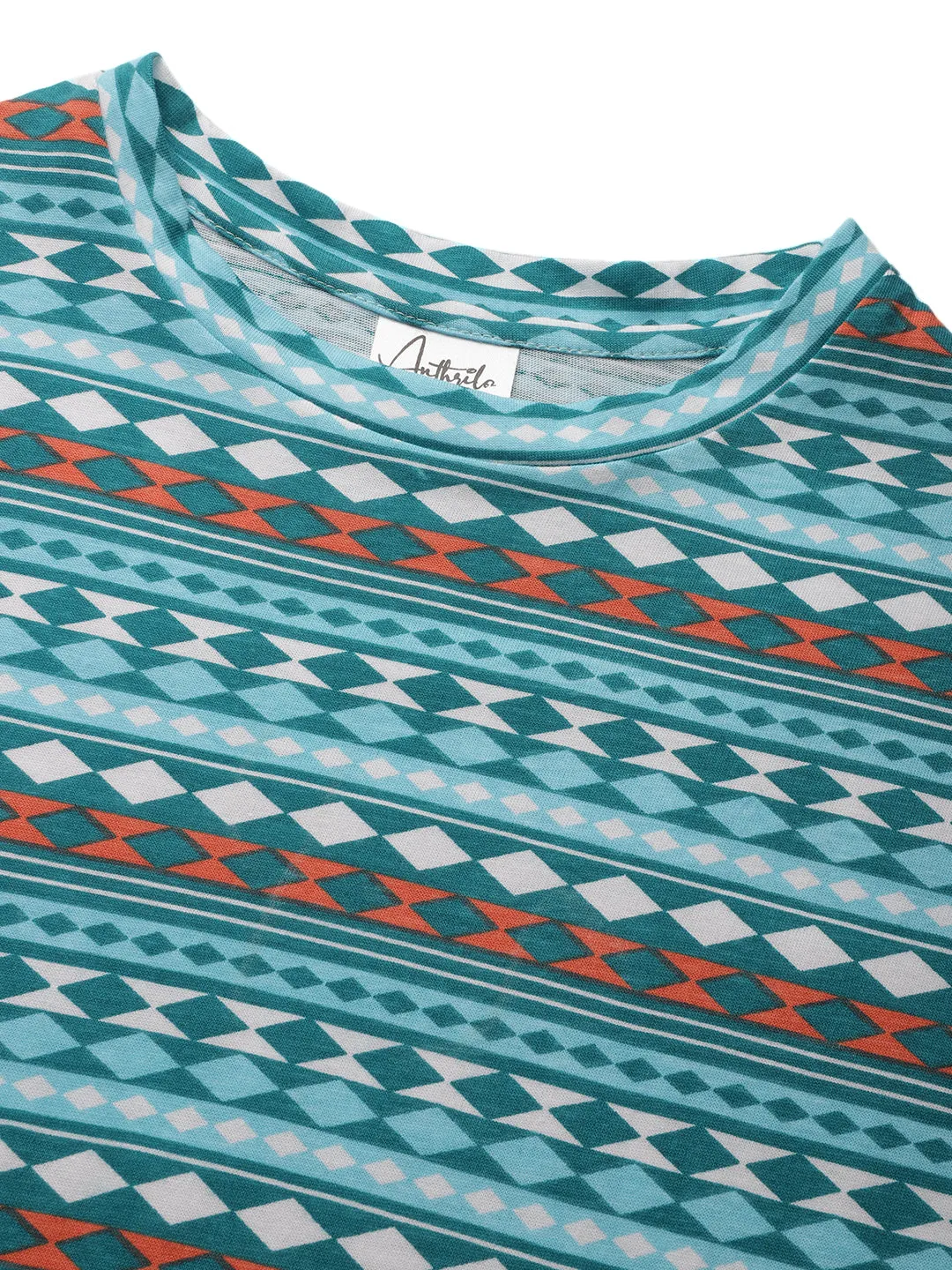 BLUE GREEN SUMMER GIRLS T-SHIRT - BLUE