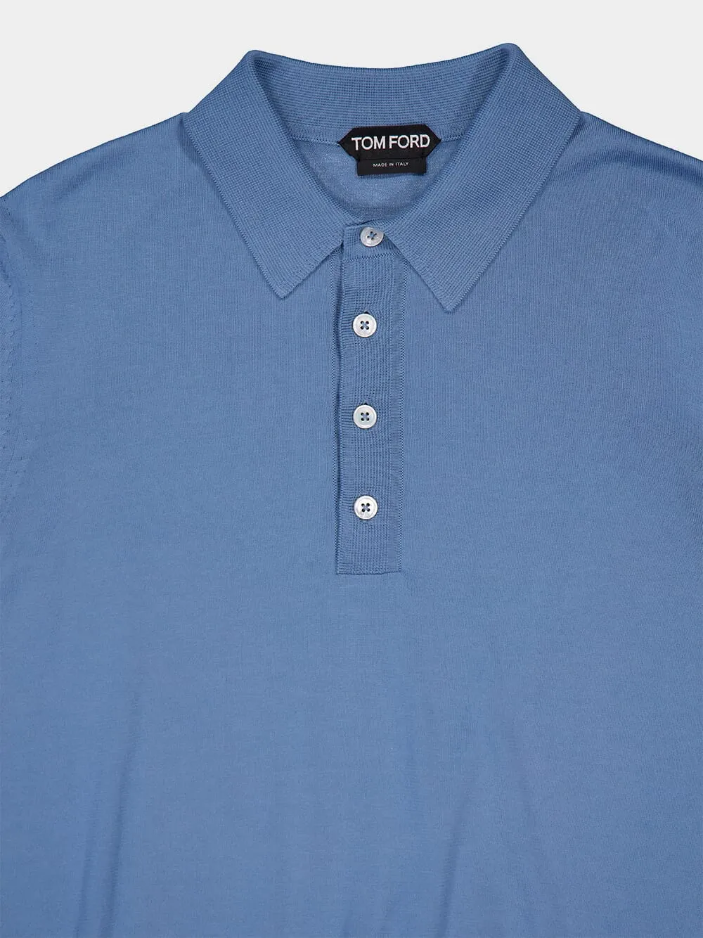 Blue Polo Knit Sweater