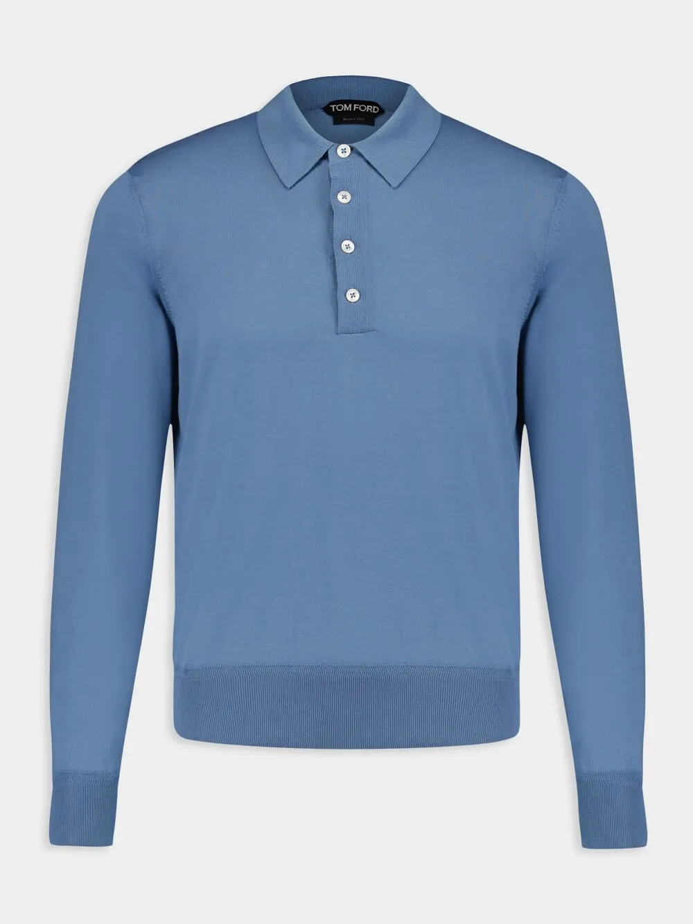 Blue Polo Knit Sweater