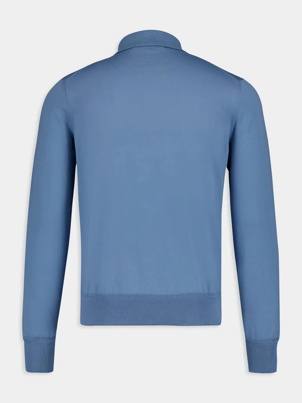 Blue Polo Knit Sweater