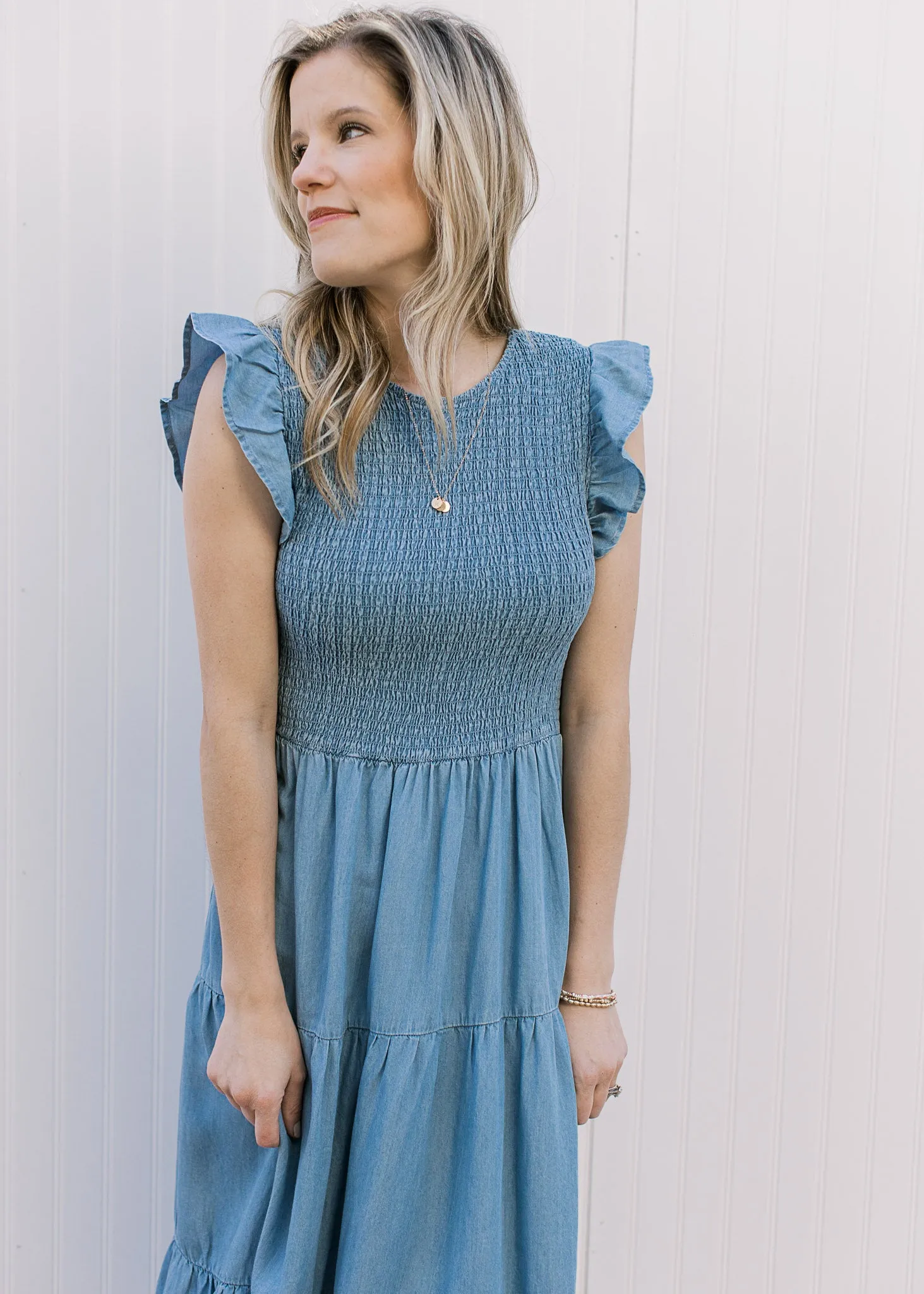 Blue Smocked Dress