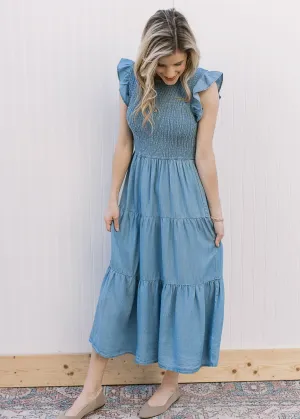 Blue Smocked Dress