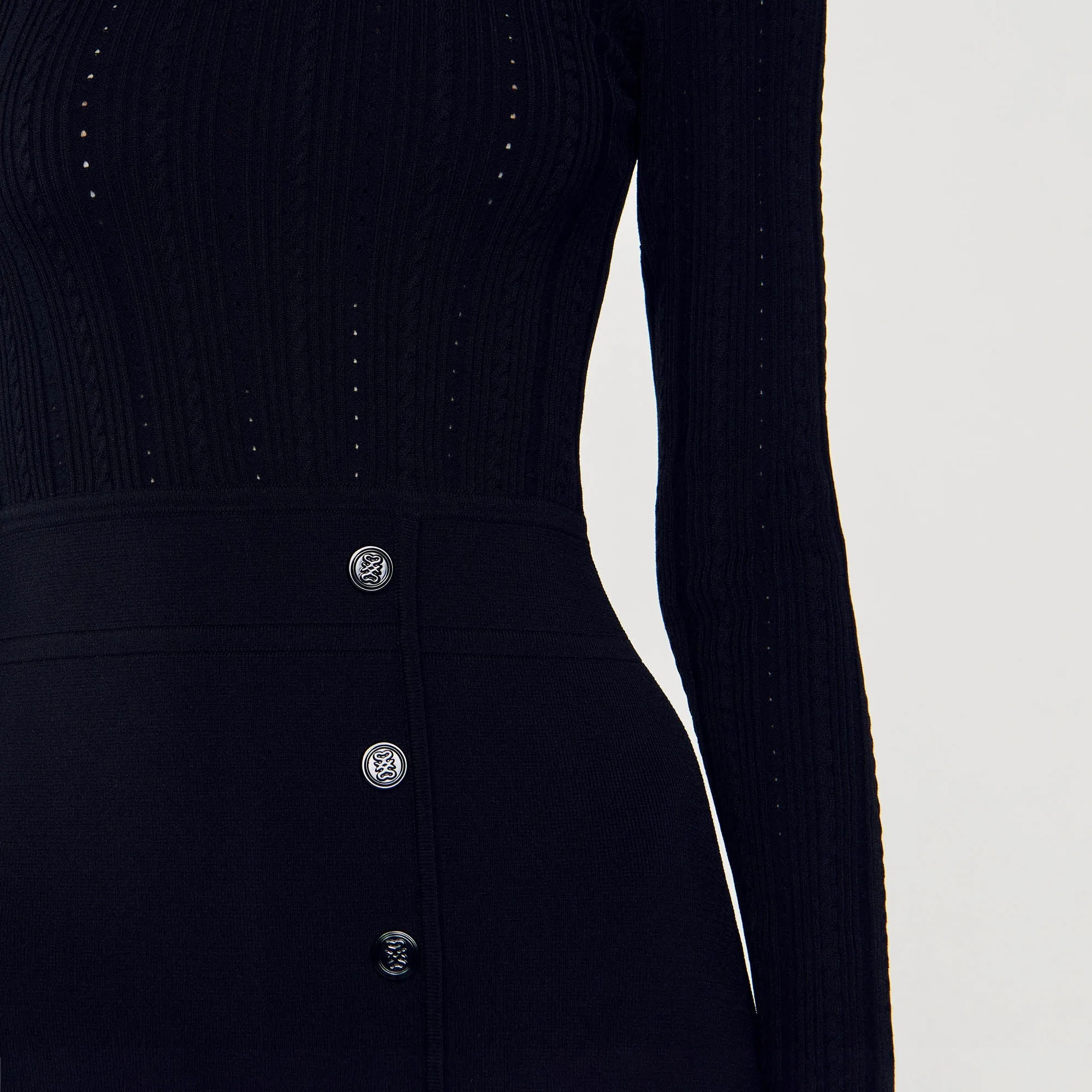 Bonheur Knit Mini Dress Black
