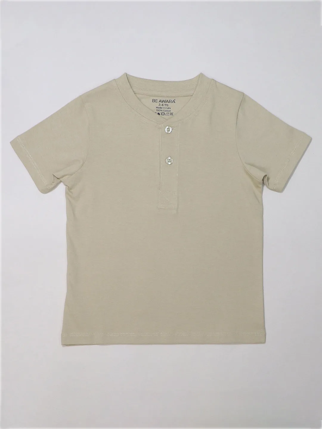 Boy’s Half Sleeves Henley T- Shirt (Pack Of 3) Combo