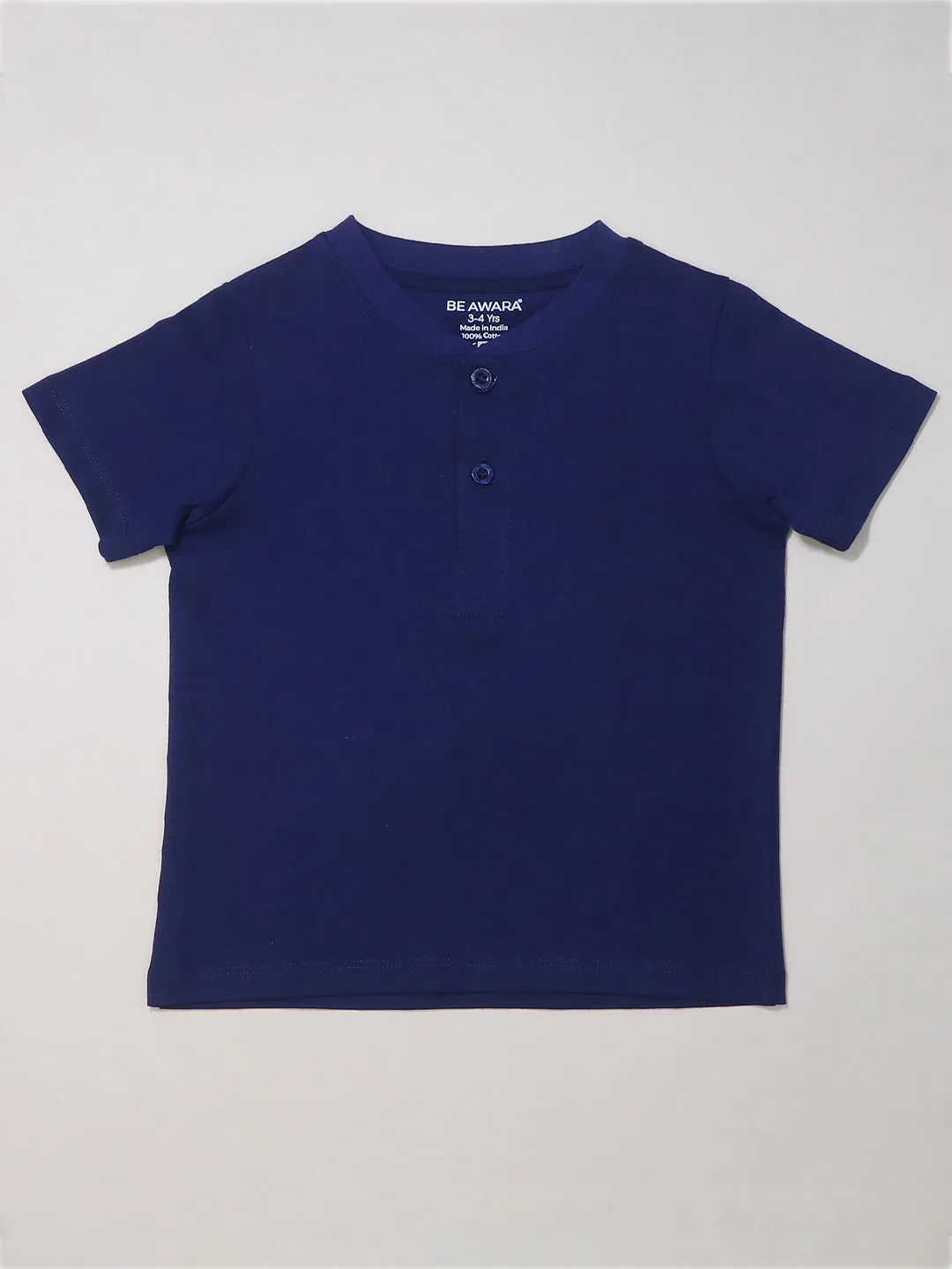 Boy’s Half Sleeves Henley T- Shirt (Pack Of 3) Combo