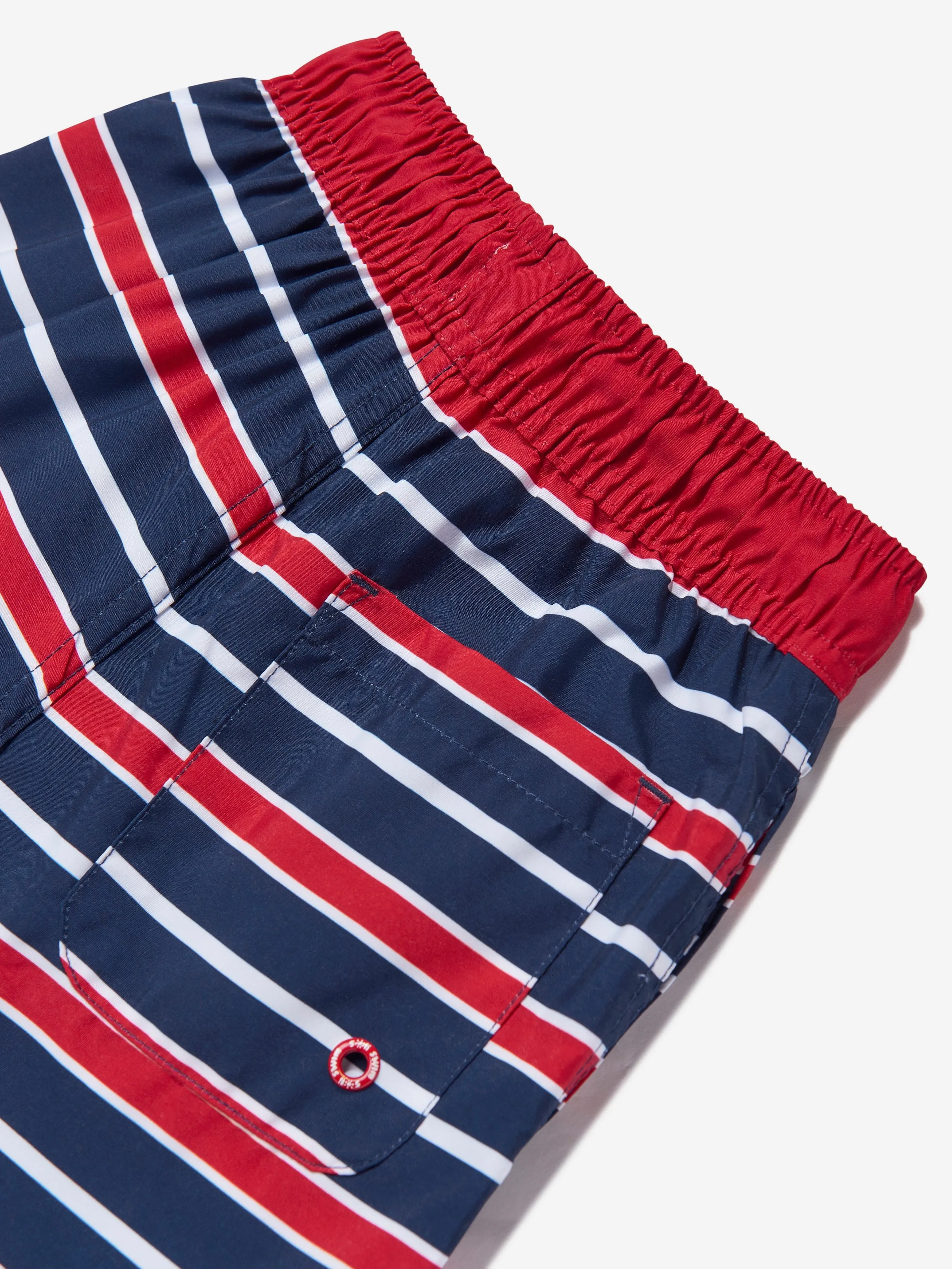Boys Striped Beach Shorts in Red (UPF50 )