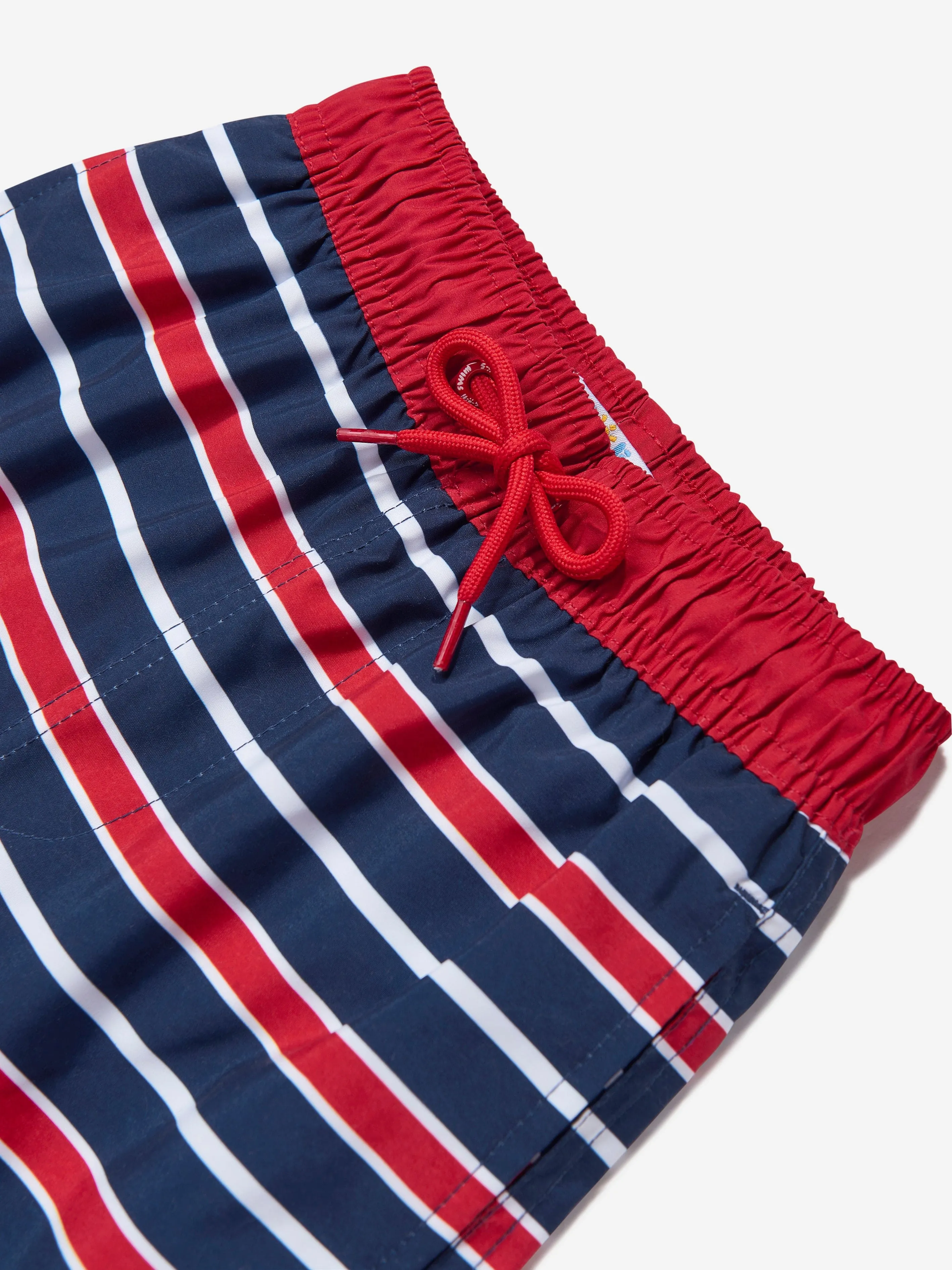 Boys Striped Beach Shorts in Red (UPF50 )