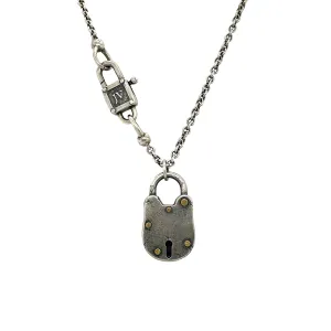 Brass Padlock Necklace