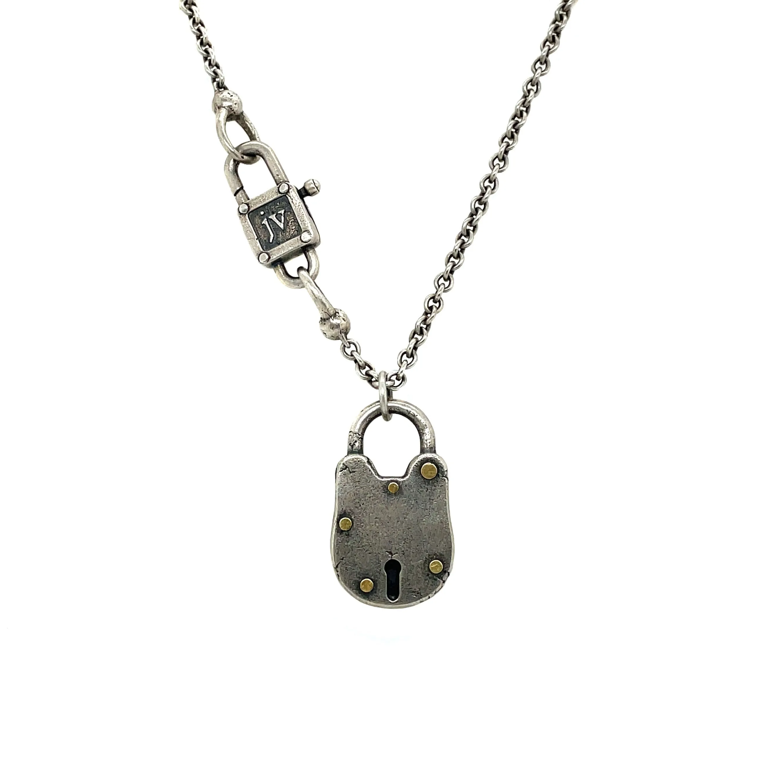 Brass Padlock Necklace