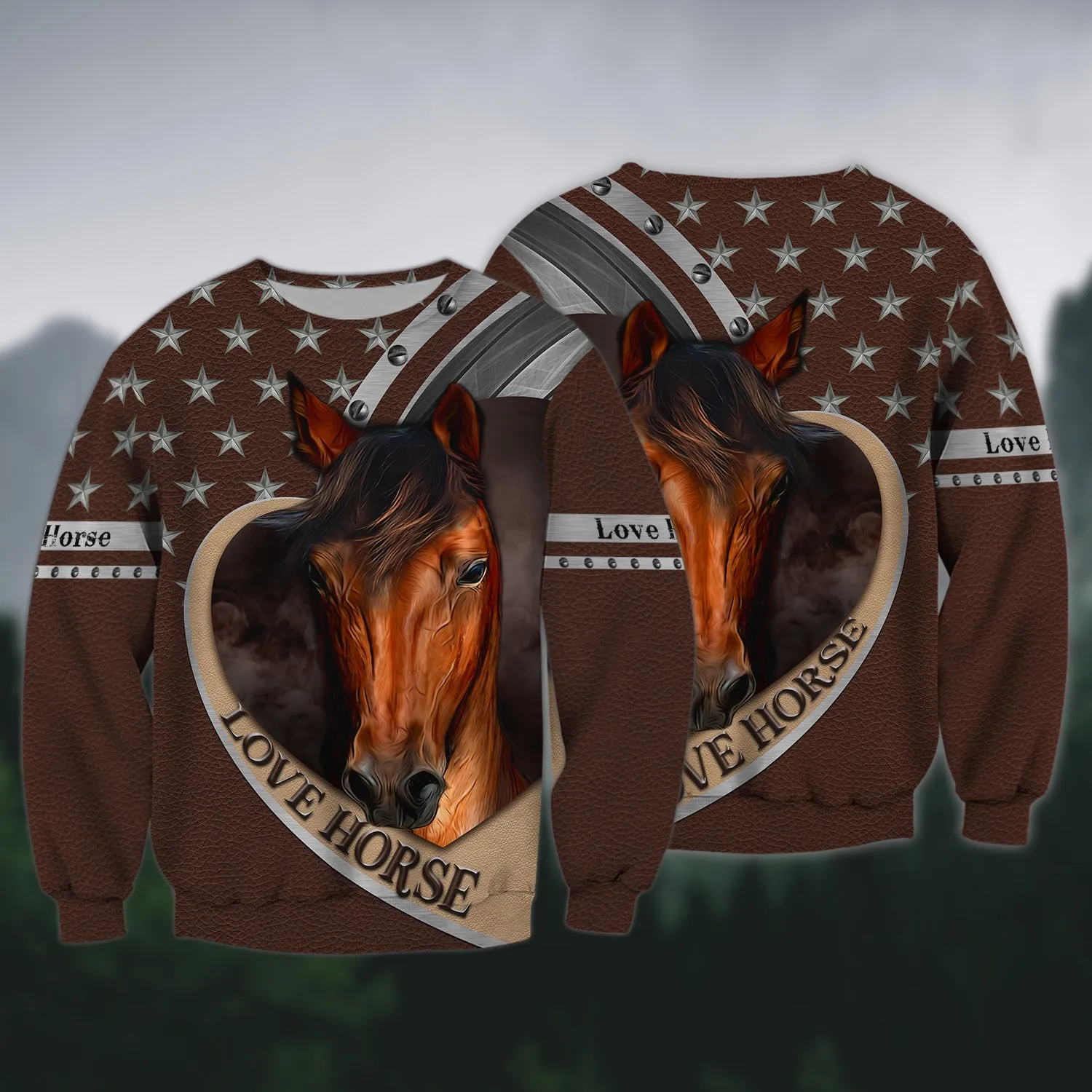 Brown Horse 3D Shirts Design, Love Horse