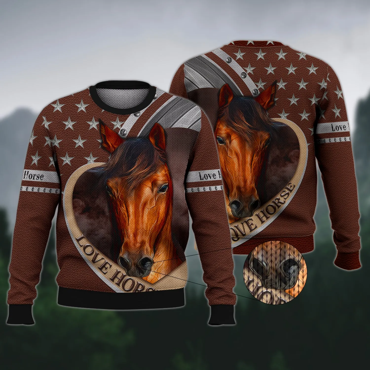 Brown Horse 3D Shirts Design, Love Horse