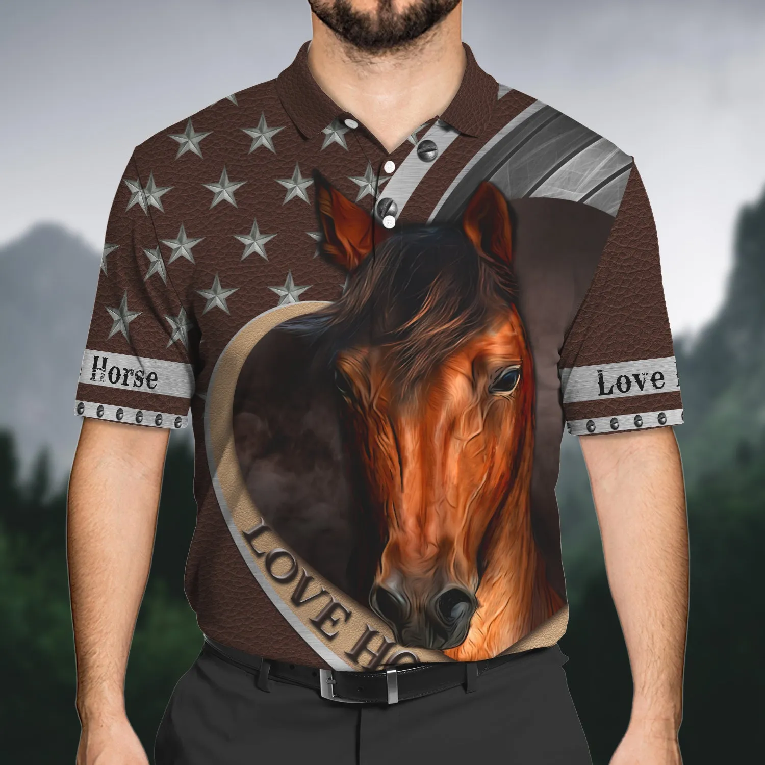 Brown Horse 3D Shirts Design, Love Horse