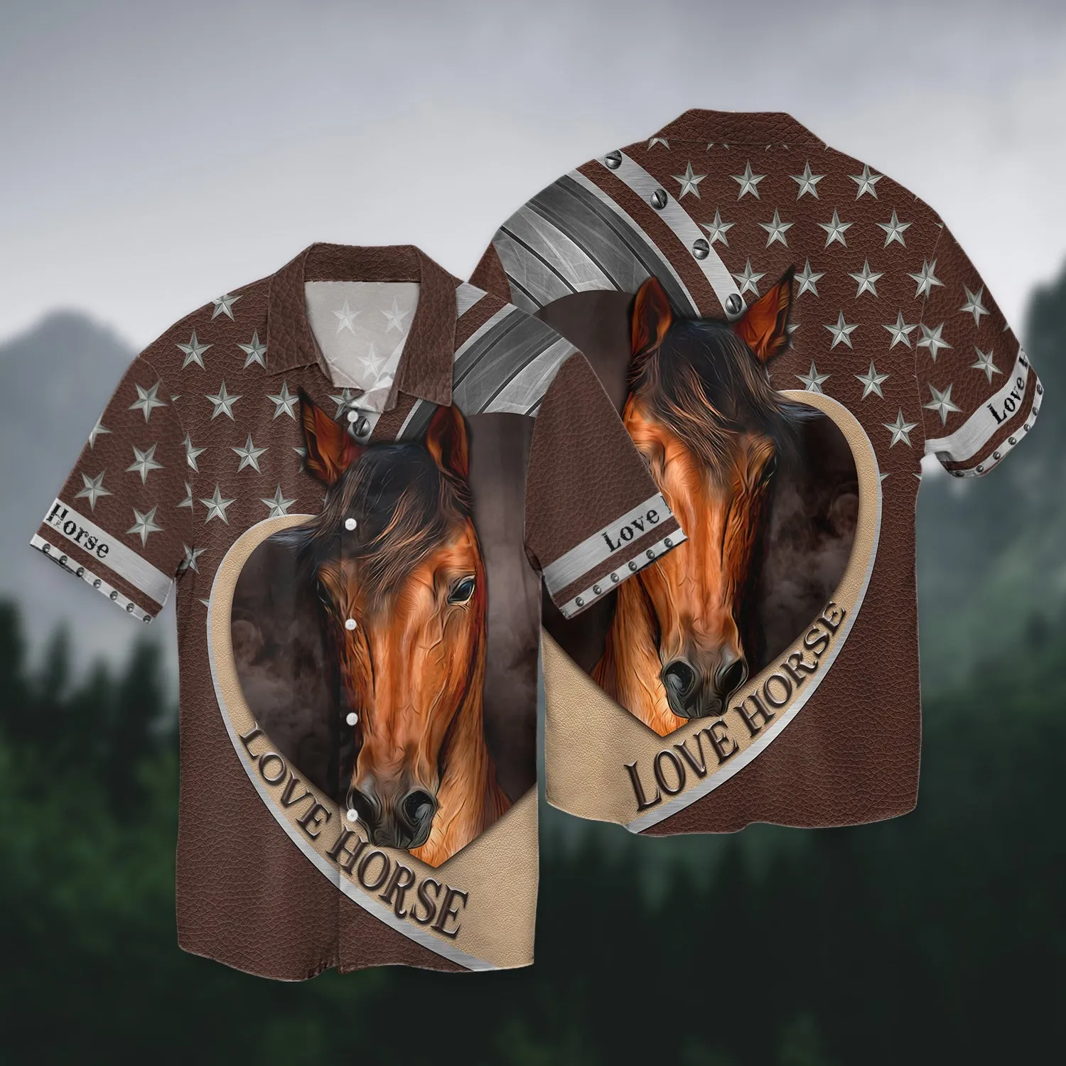 Brown Horse 3D Shirts Design, Love Horse