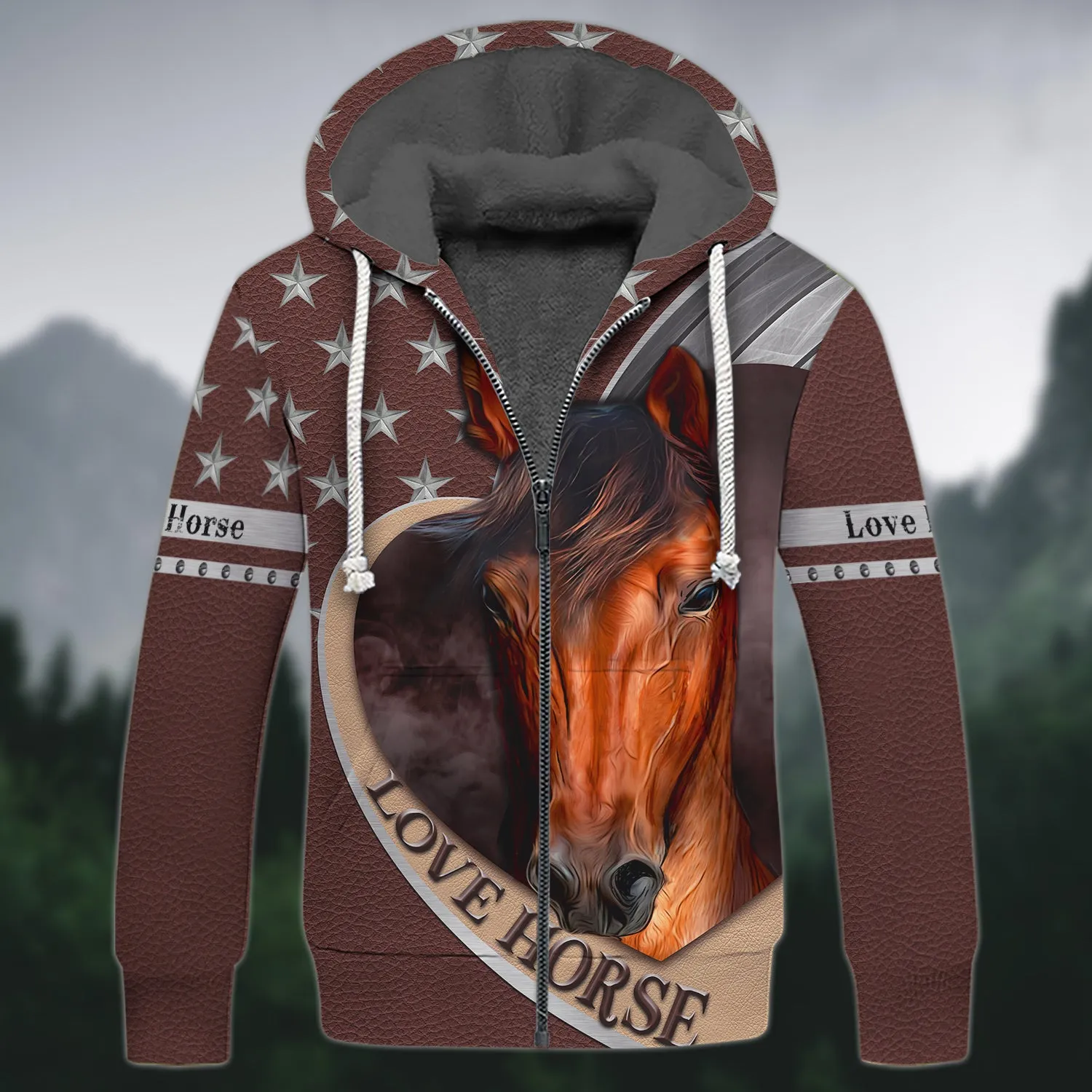 Brown Horse 3D Shirts Design, Love Horse