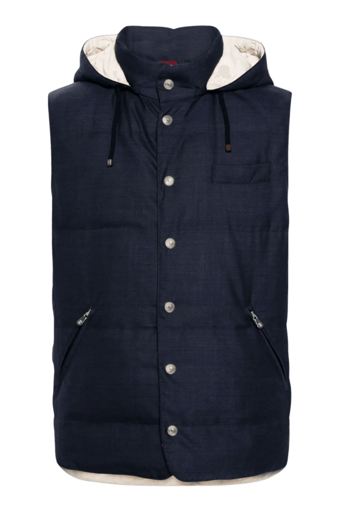 Brunello Cucinelli Men's Sleeveless Hooded Down Jacket
