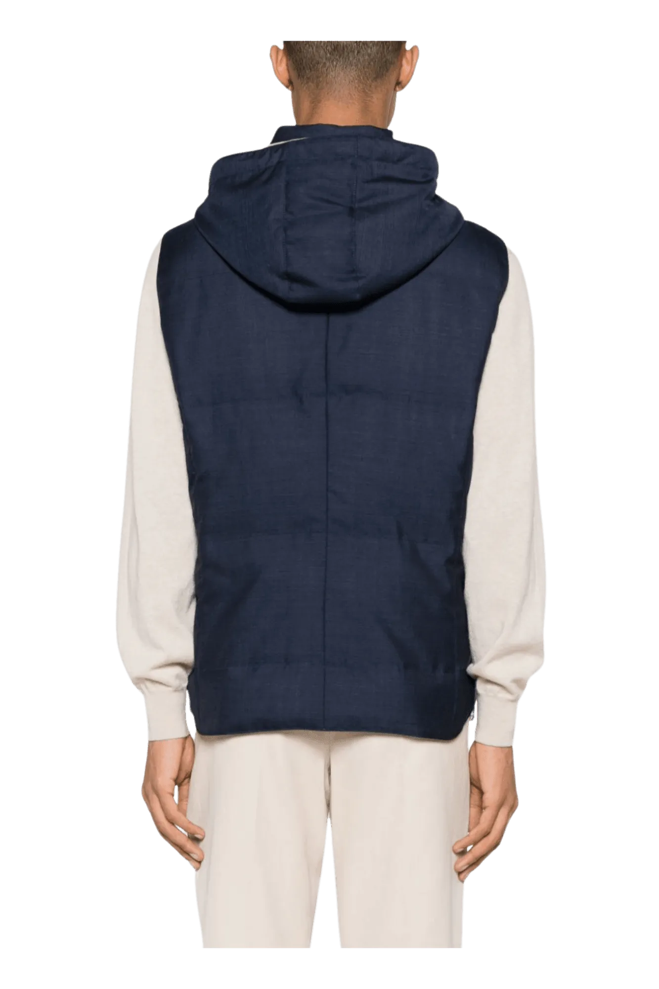 Brunello Cucinelli Men's Sleeveless Hooded Down Jacket