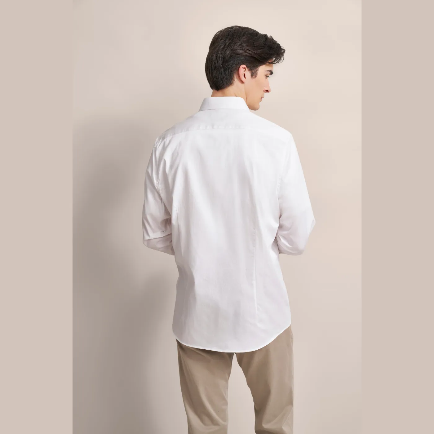 Bugatti L/S Shirt w/Brown Buttons