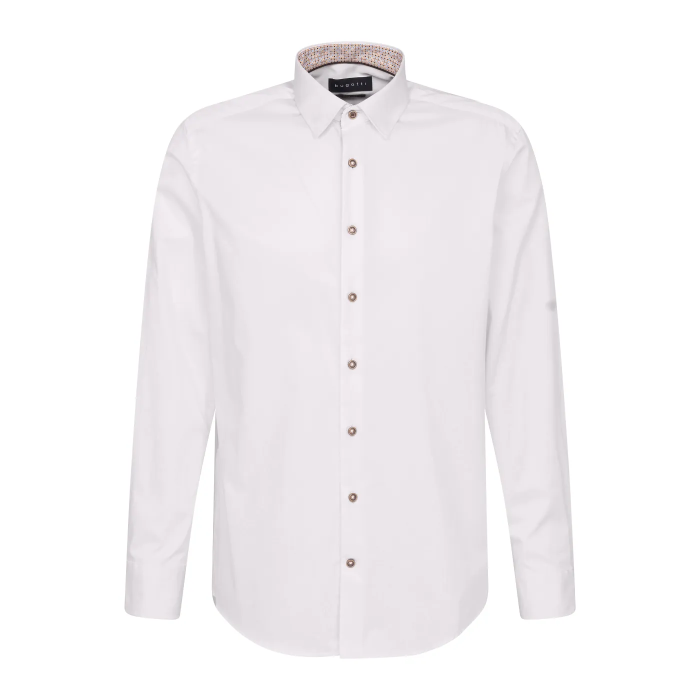 Bugatti L/S Shirt w/Brown Buttons