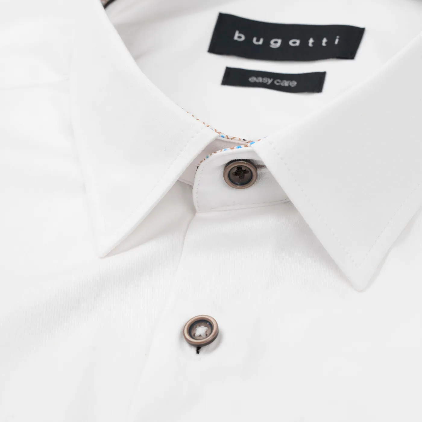 Bugatti L/S Shirt w/Brown Buttons