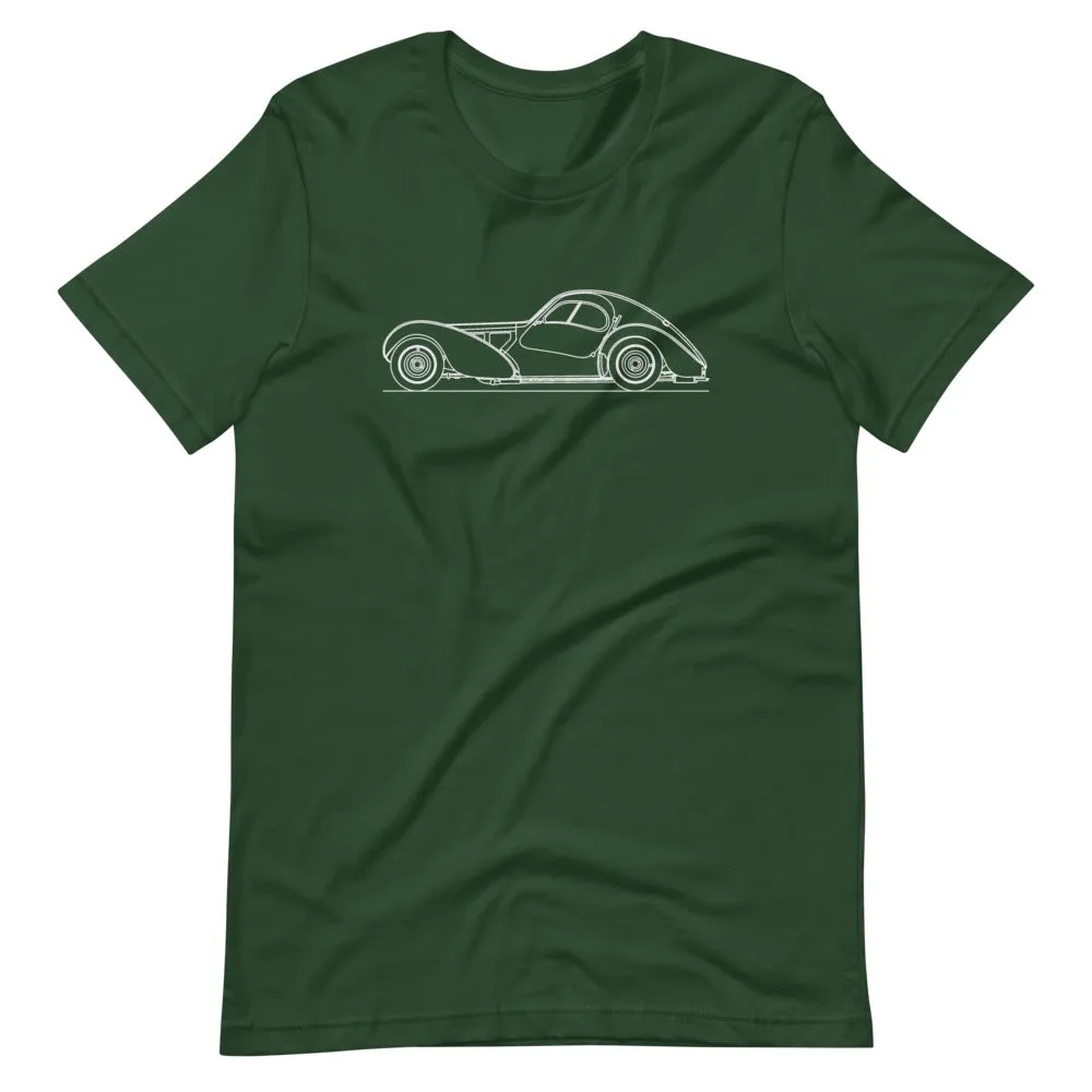 Bugatti Type 57SC Atlantic silhouette T-shirt