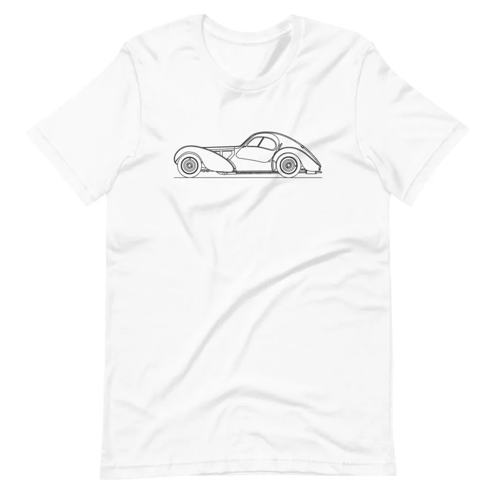 Bugatti Type 57SC Atlantic silhouette T-shirt
