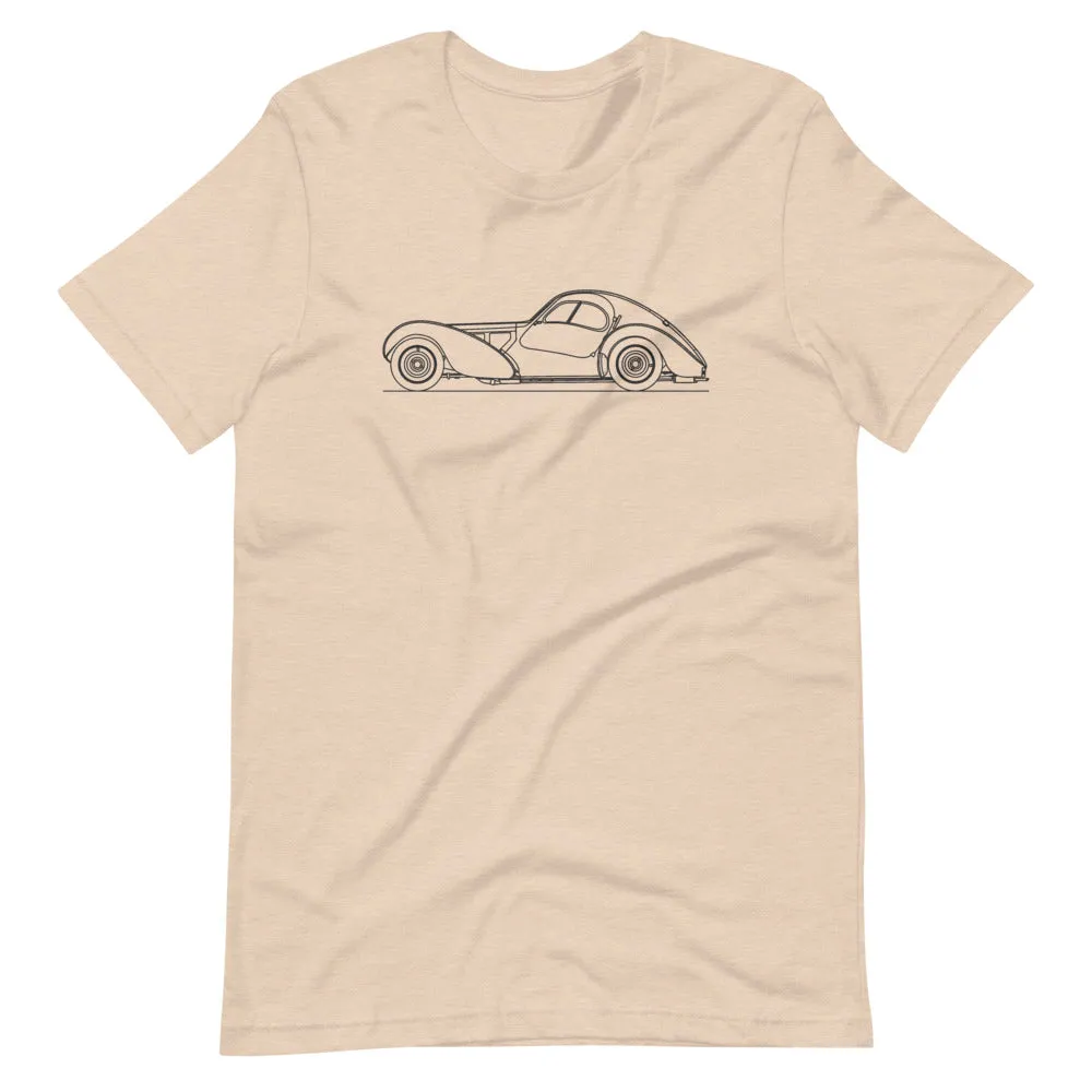 Bugatti Type 57SC Atlantic silhouette T-shirt