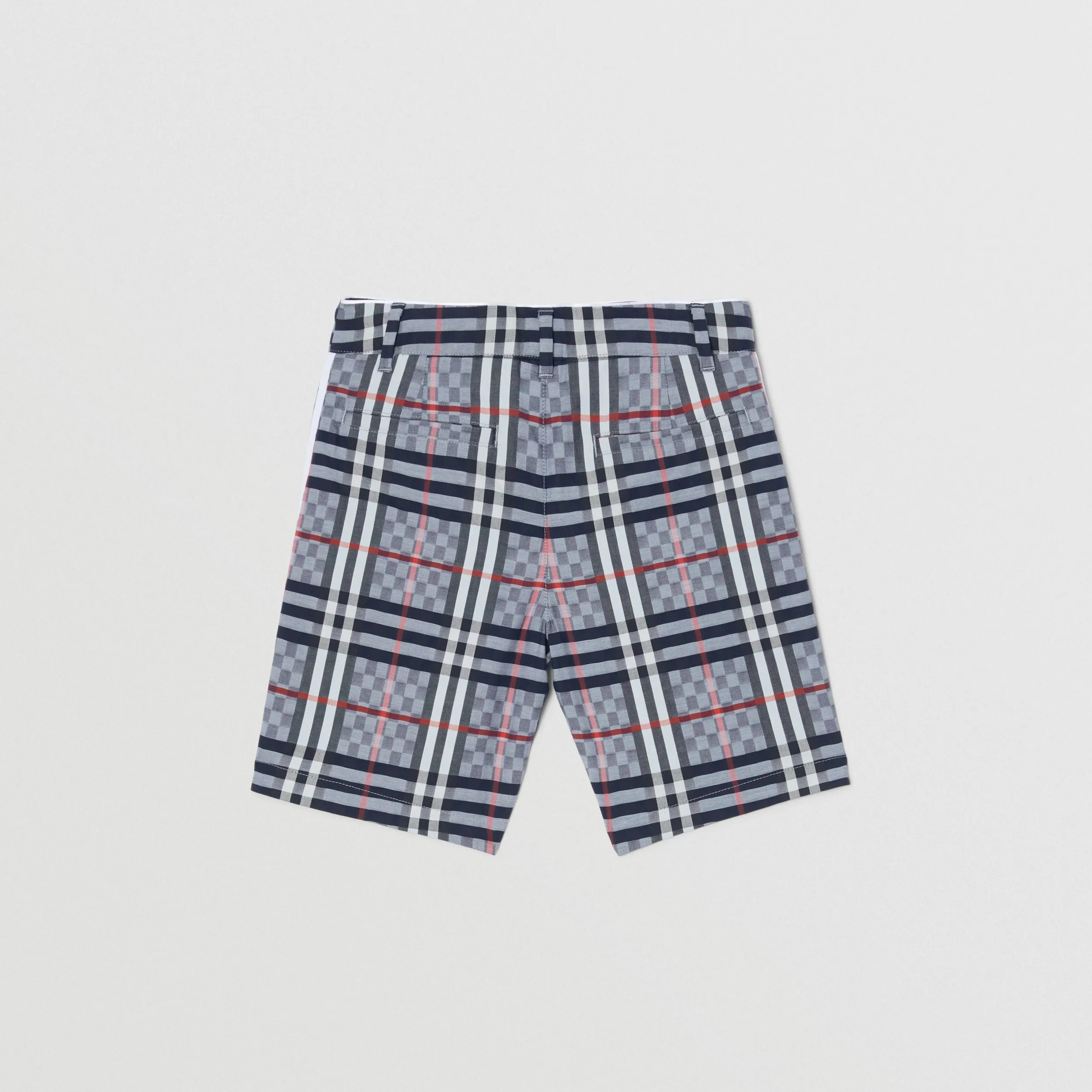 Burberry Chequerboard Stretch Cotton Tailored Shorts