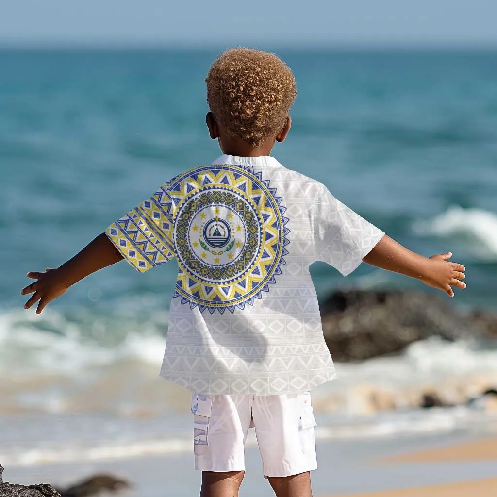 Cape Verde African Tribal Pattern Kid Hawaiian Shirt Chest Arm Tattoo LT15