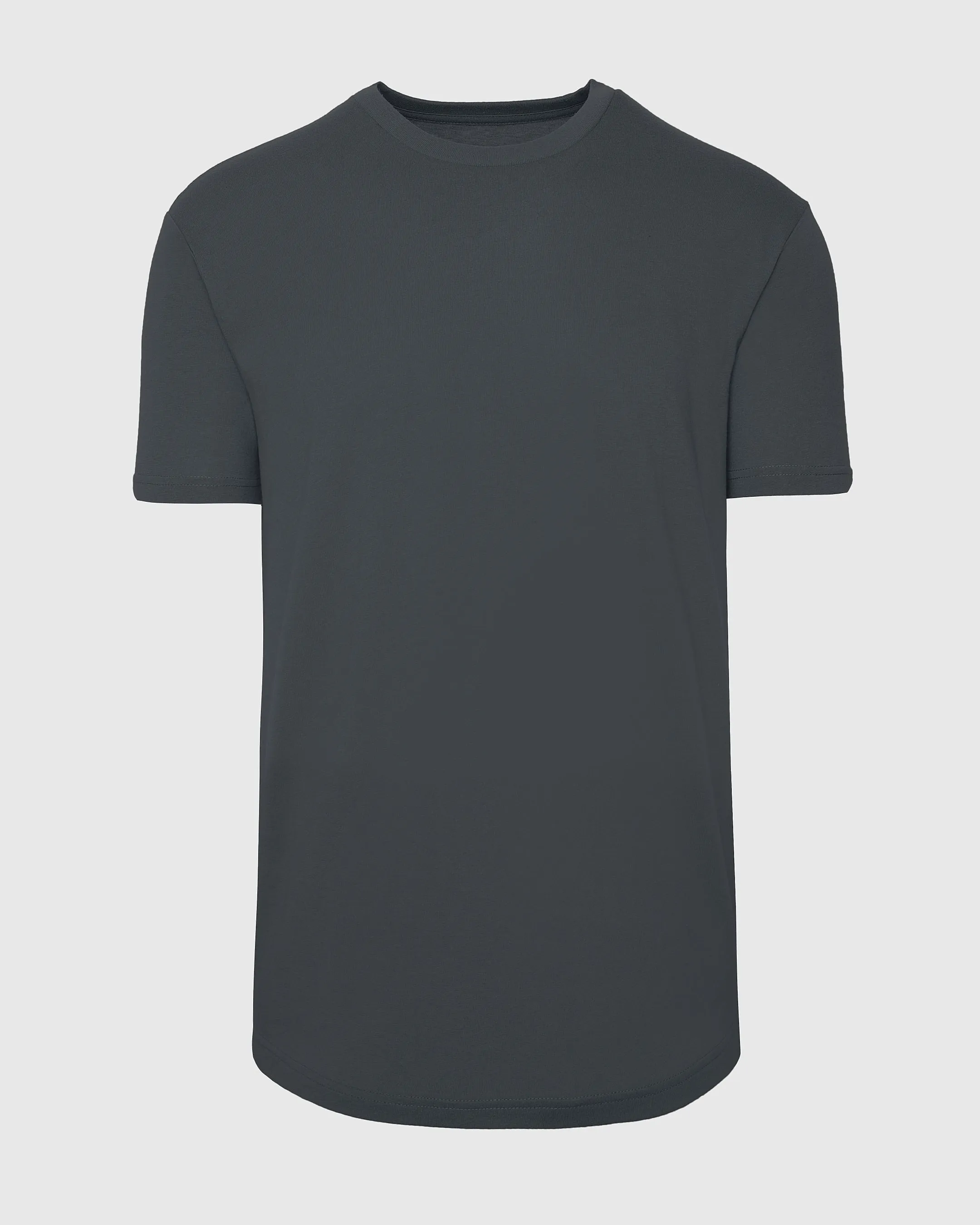 Carbon Short Sleeve Curved Hem Crew
