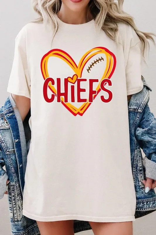 Chiefs Heart Graphic Heavy Cotton Tee