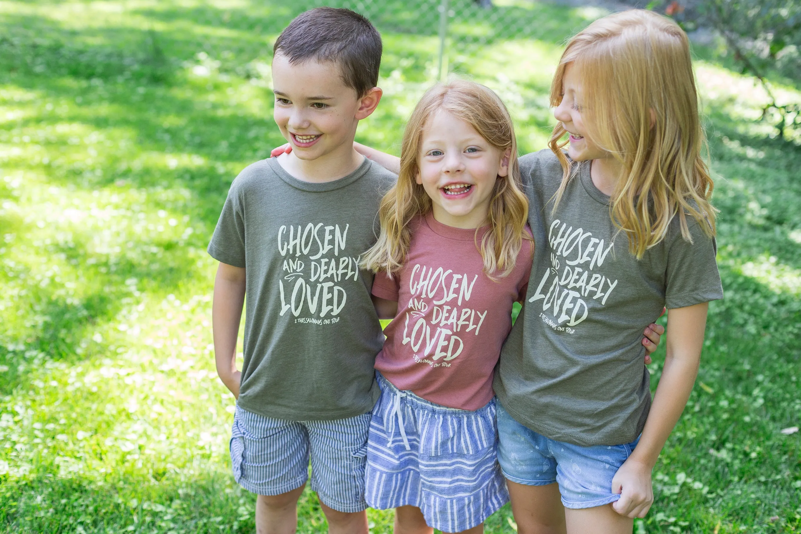 Chosen & Dearly Loved Toddler Tee in Olive Triblend