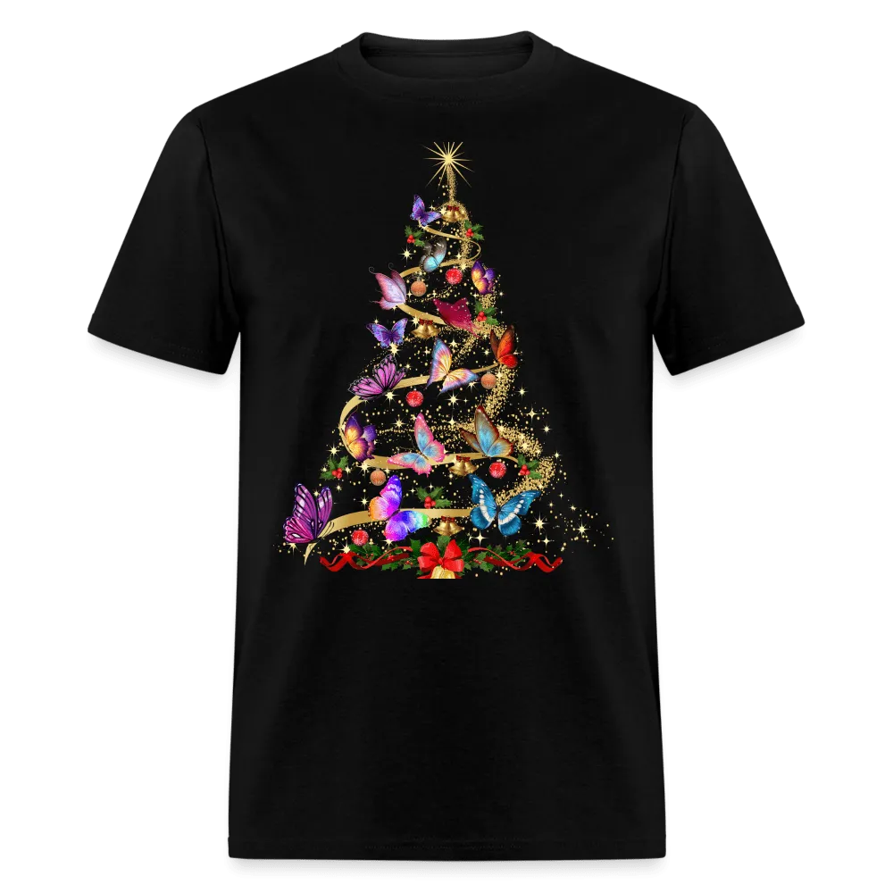 Christmas - Butterfly Christmas Tree - Family Shirts Men, Woman Christmas T Shirts