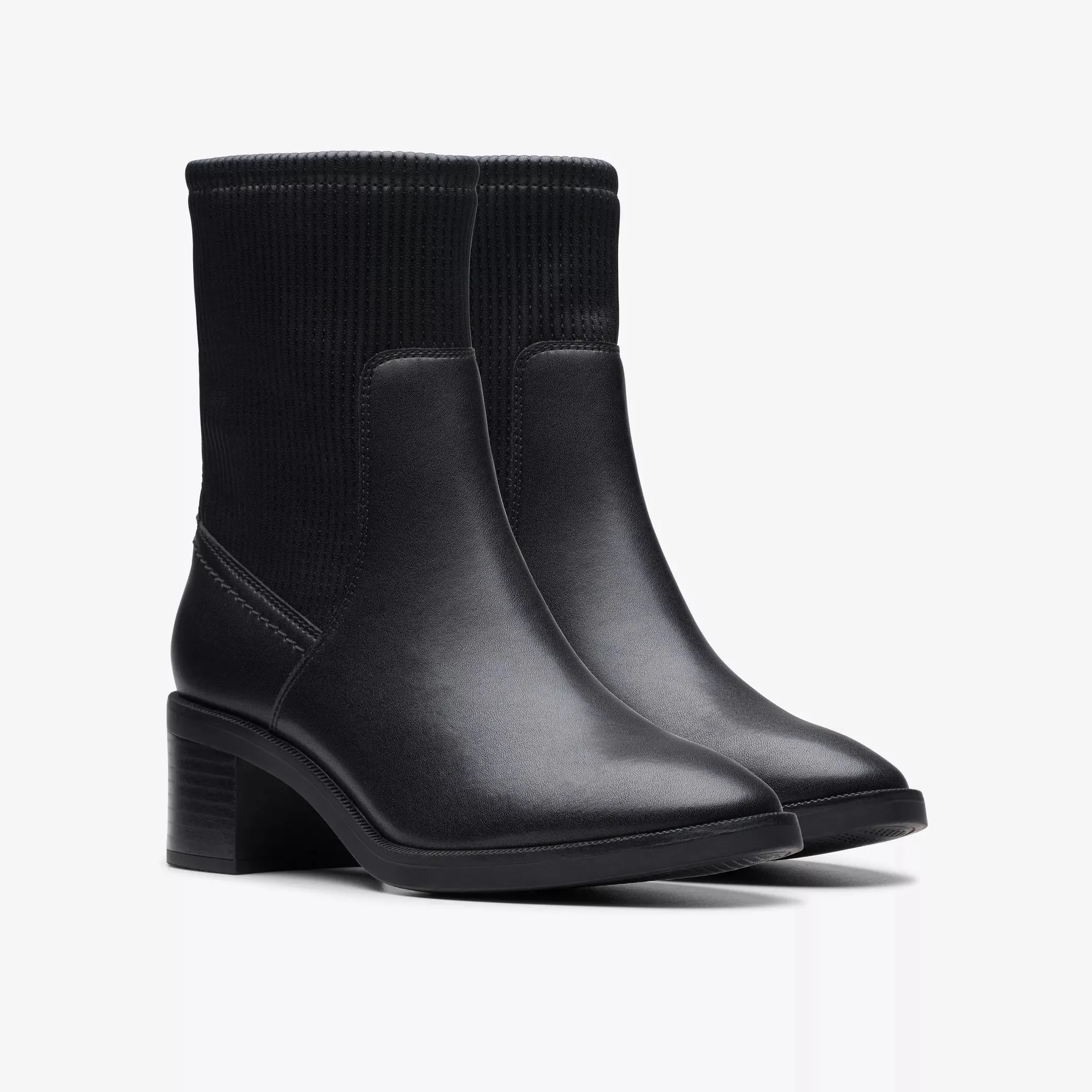 Clarks Women's Lileigh Holly Black Leather 26179638