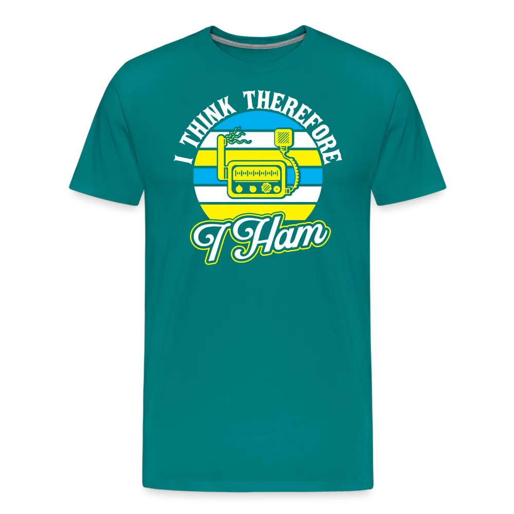 Cognitive Callsigns: 'I Think, Therefore I Ham' - Men's Premium T-Shirt