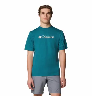 Columbia Mens Teal CSC Basic Logo Short Sleeve Tshirt
